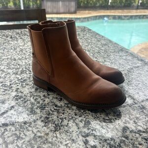 Franco Sarto Horrace Bootie, Women's US Size 7.5
M, Brown Ankle Side Zip Boots